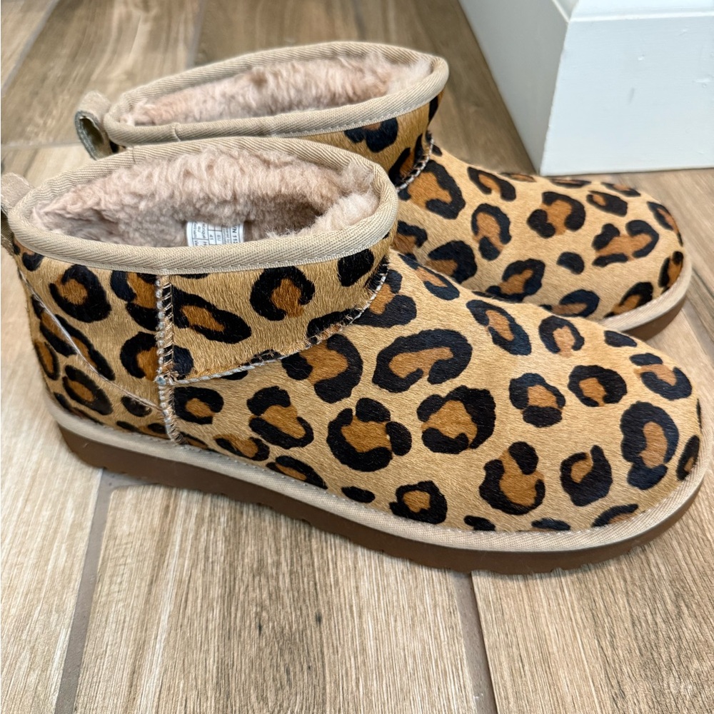 UGG Leopard Print Ankle Boots